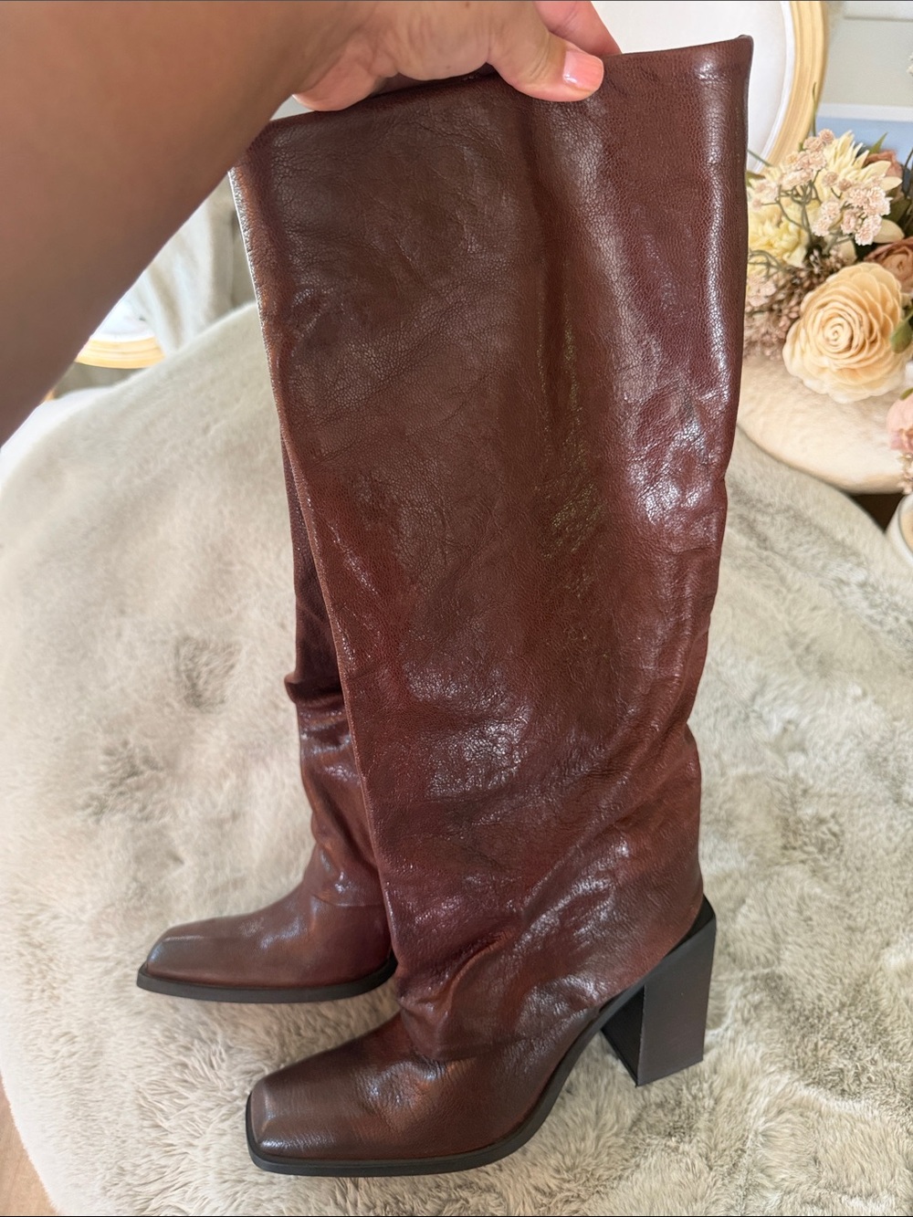 Classic Tall Women's Boots in Dark Brown - Unbranded